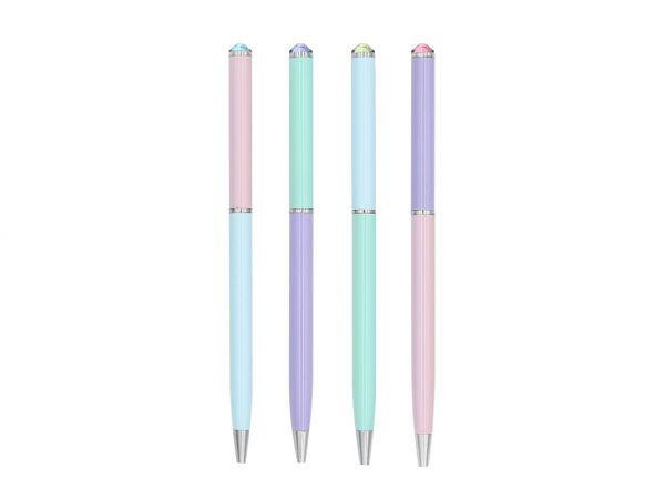 4 Double Pastel Colored Crystal Pen2