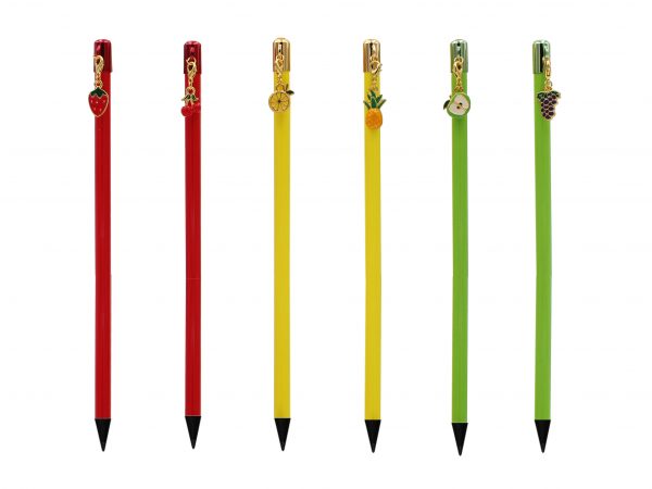 Fashion Colorful Pencils with Fruits Charm