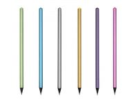 Metallic Color HB Lead Crystal Topper Pencils