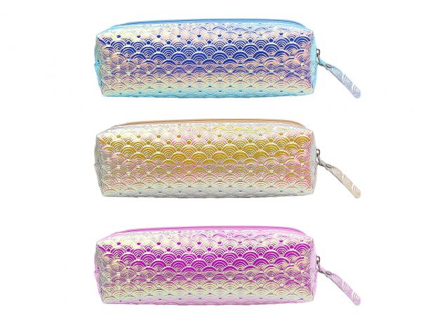 Laser Pencil bag with Sea Wave Pattern