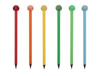 Bright Color Lovely Candy Acrylic Ball Topper Pencil For Kids and Teenagers