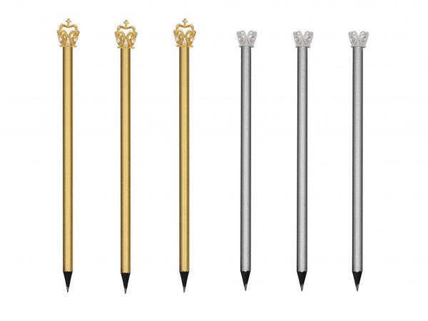 Factory Direct Supply New Design King and Queen Crown Pencils