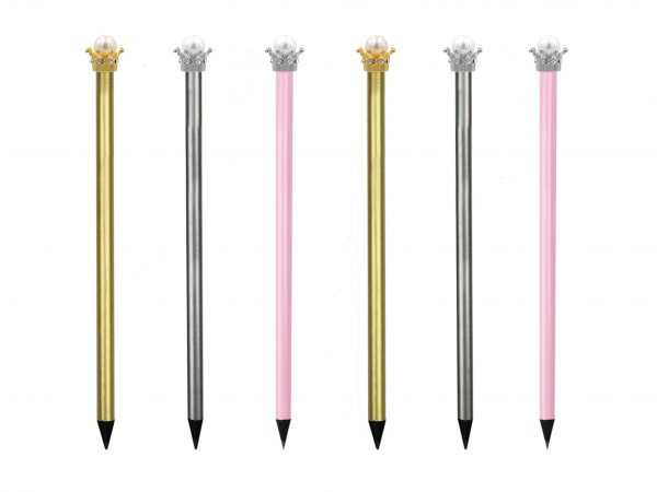 Fashion Giftware Pearl Crown Topper Pencil with Big Pearl on Top