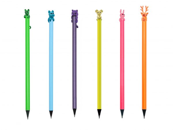 Hot Sell Colorful Pencils with Animals Topper