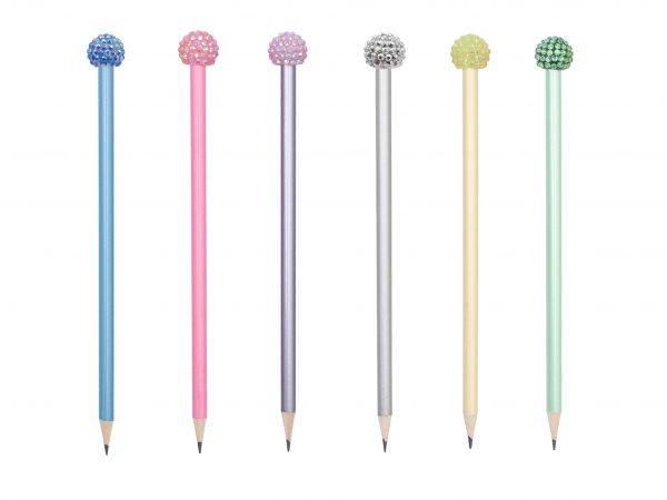 Pastel Lovely Candy Acrylic Ball Topper Pencil For Kid