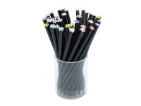 Wooden Writing Pencils with Decorative Flower Themed Resin Floret