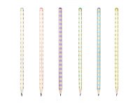 Pastel Color Diamond Pencil with Gold Rhombus Foil Printed