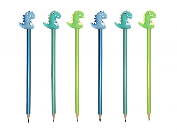Cartoon Cute Rubber Dinosaur Topper Pencil