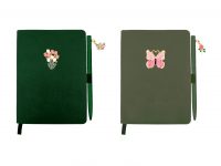Wonderful Spring Flower Butterful Charm Pen A6 Size Notebook Pack for Gifts