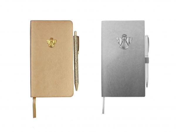 Fashion Giftware Angel Charm Gold Silver Color Notebook For Presents